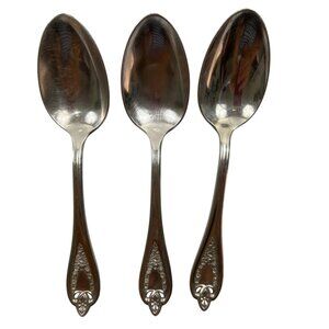Set Of 3 Vintage 1847 Rogers Bros Silverplate Spoons OLD COLONY Design
